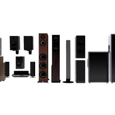  落地音响su模型 