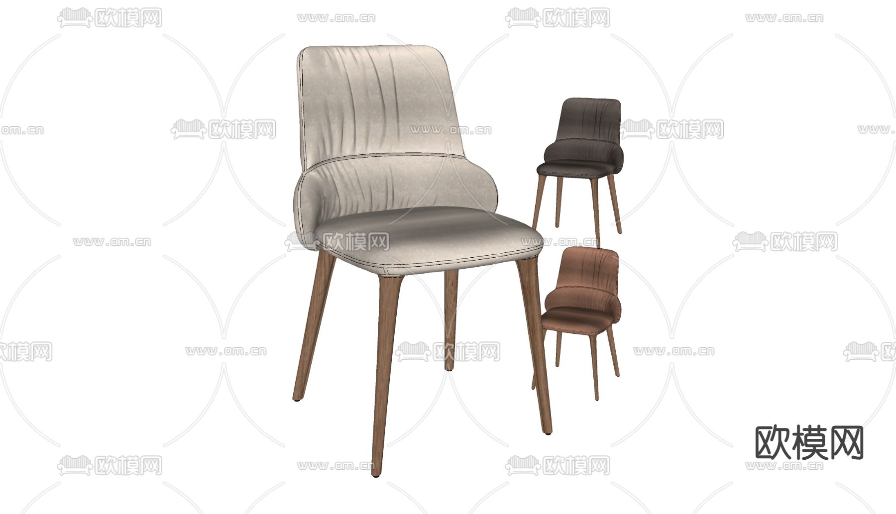 Bonaldo 餐椅 单椅su模型下载（渲染图1）