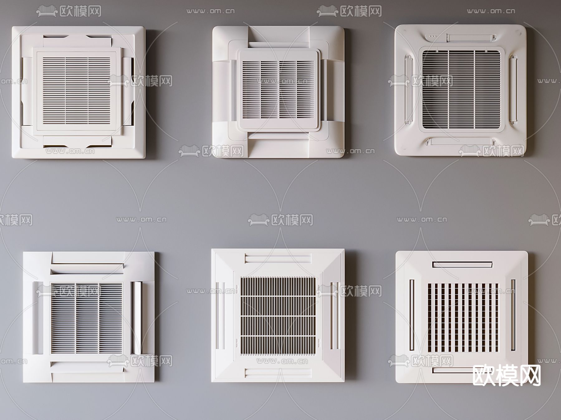 空调出风口 中央空调 排风口3d模型下载