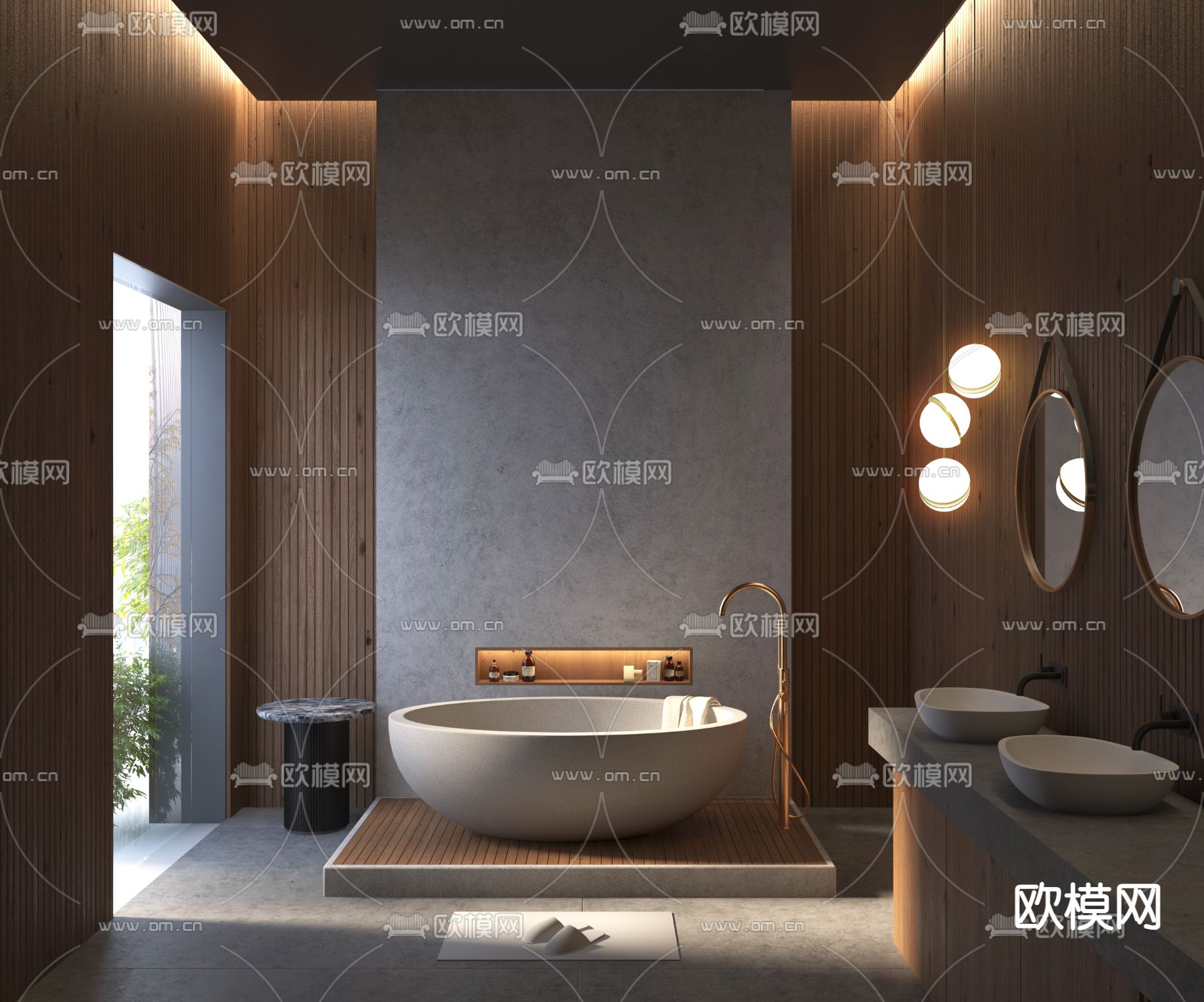 现代酒店卫生间3d模型下载