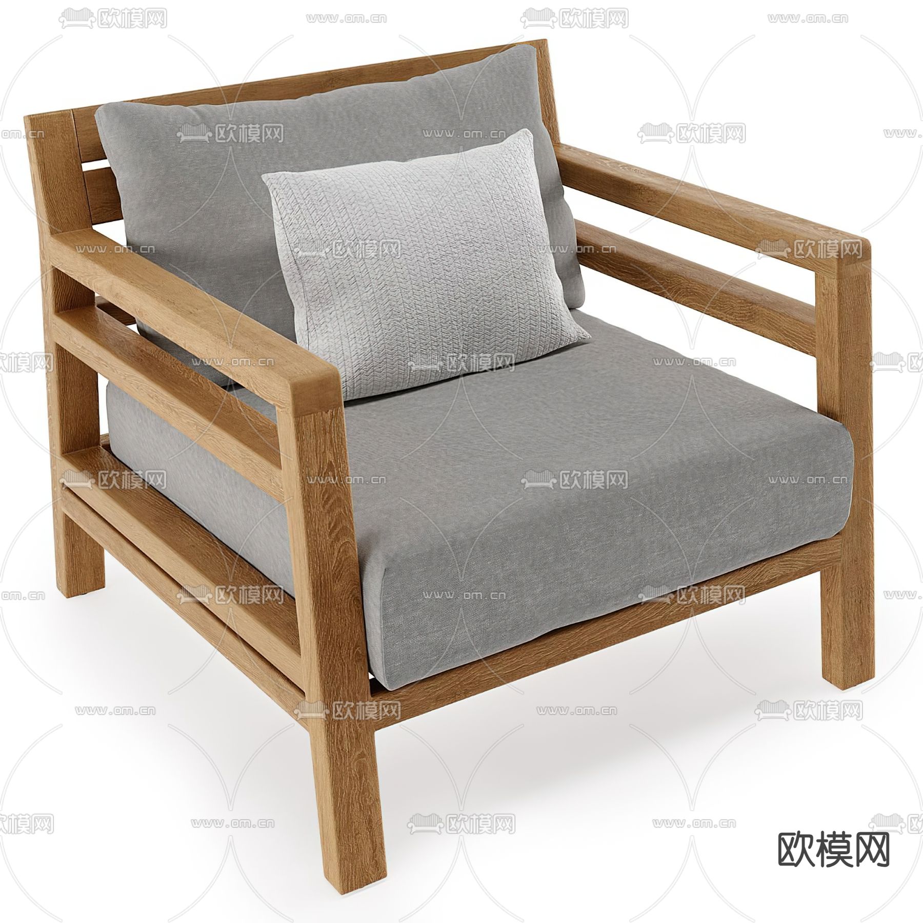 侘寂沙发椅 休闲椅3d模型下载