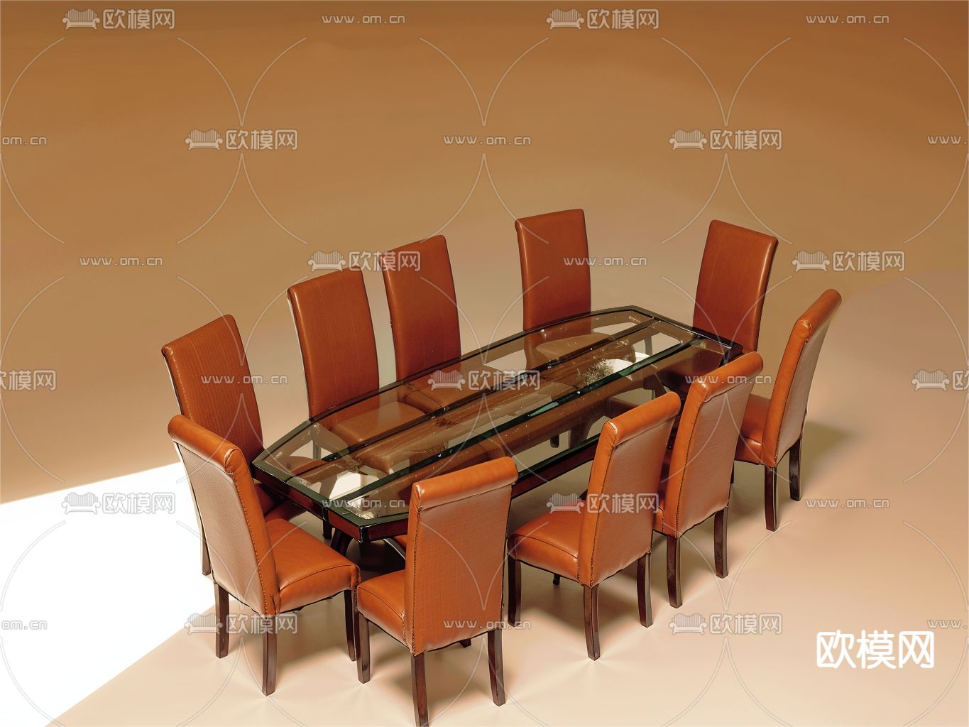 餐桌椅 餐台su模型下载（渲染图2）