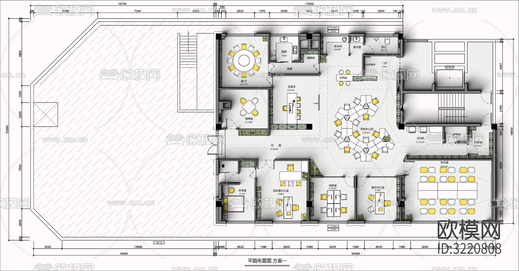 办公室cad平面图下载