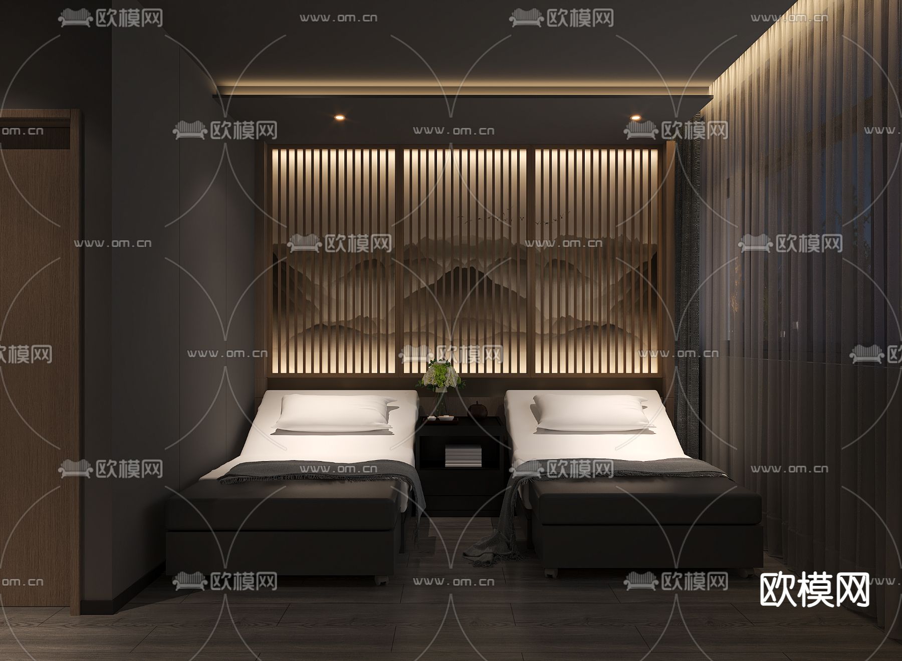 新中式足疗包厢3d模型下载（渲染图2）