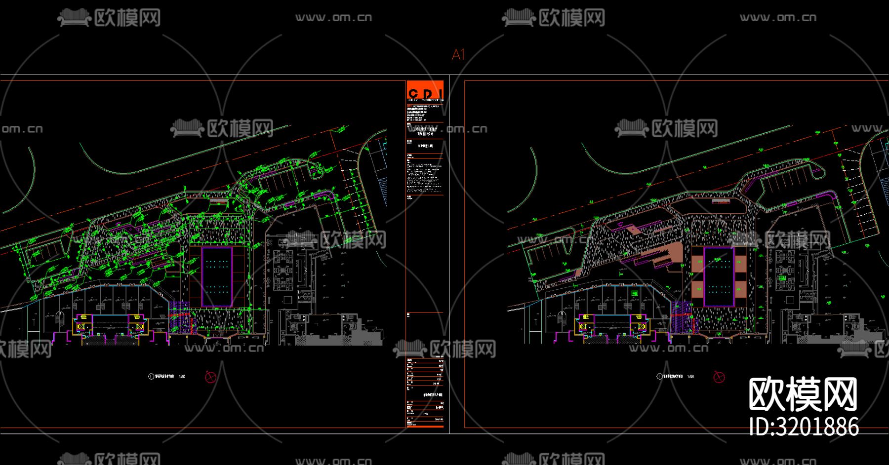 万科璞悦里示范区cad施工图下载（渲染图2）