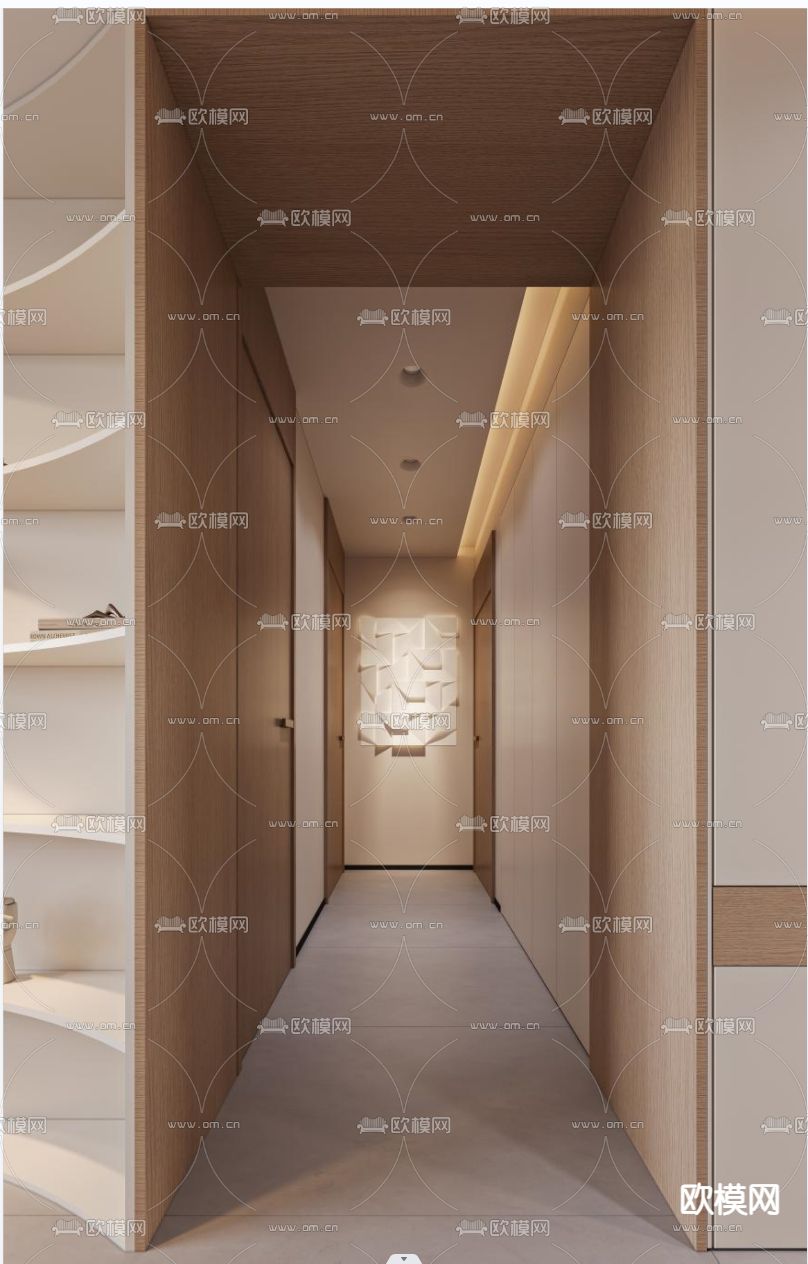 入户玄关 装饰玄关 过道3d模型下载（渲染图2）