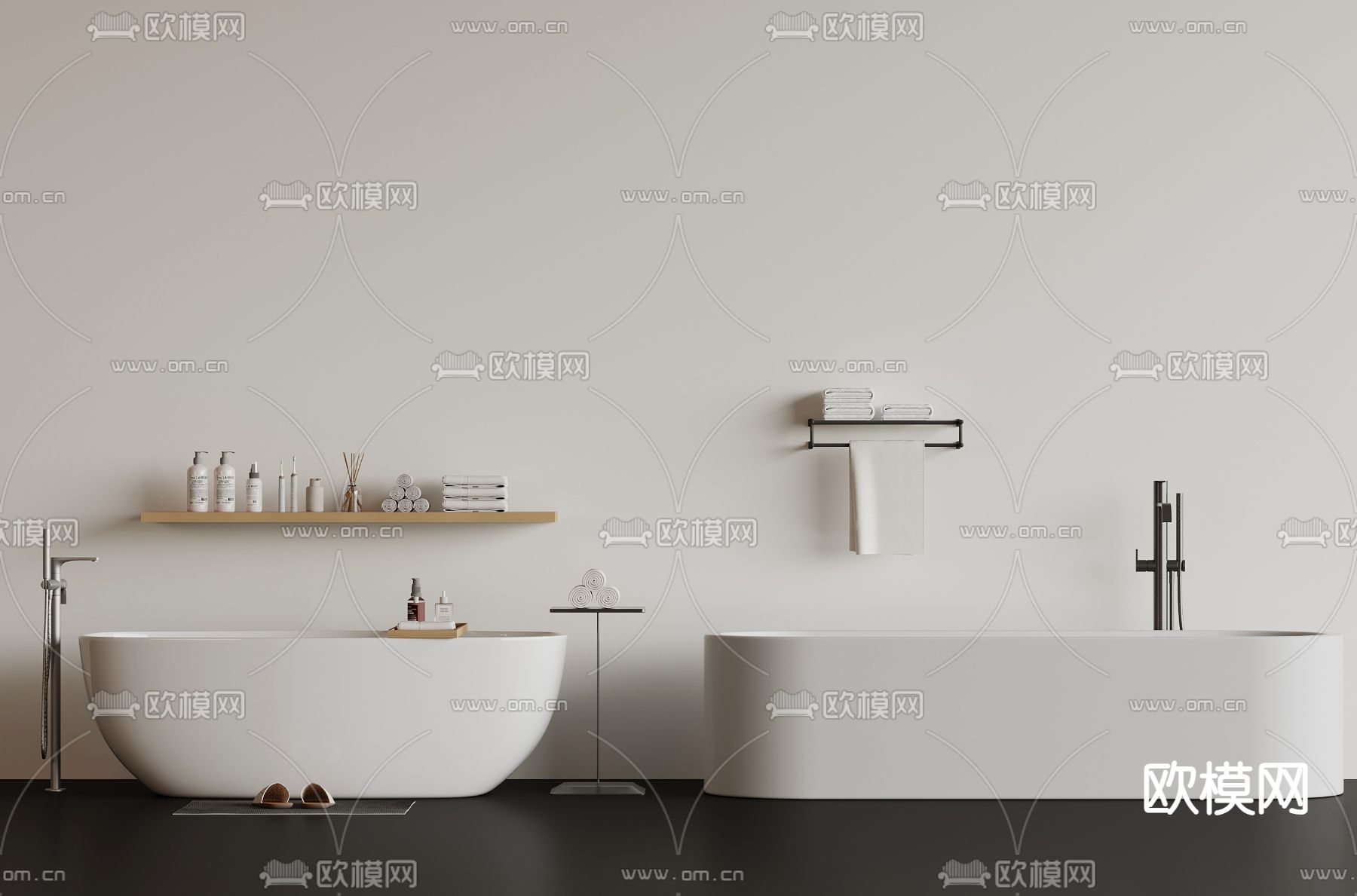 浴缸su模型下载（渲染图2）