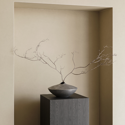 新中式花瓶 干枝花瓶su模型