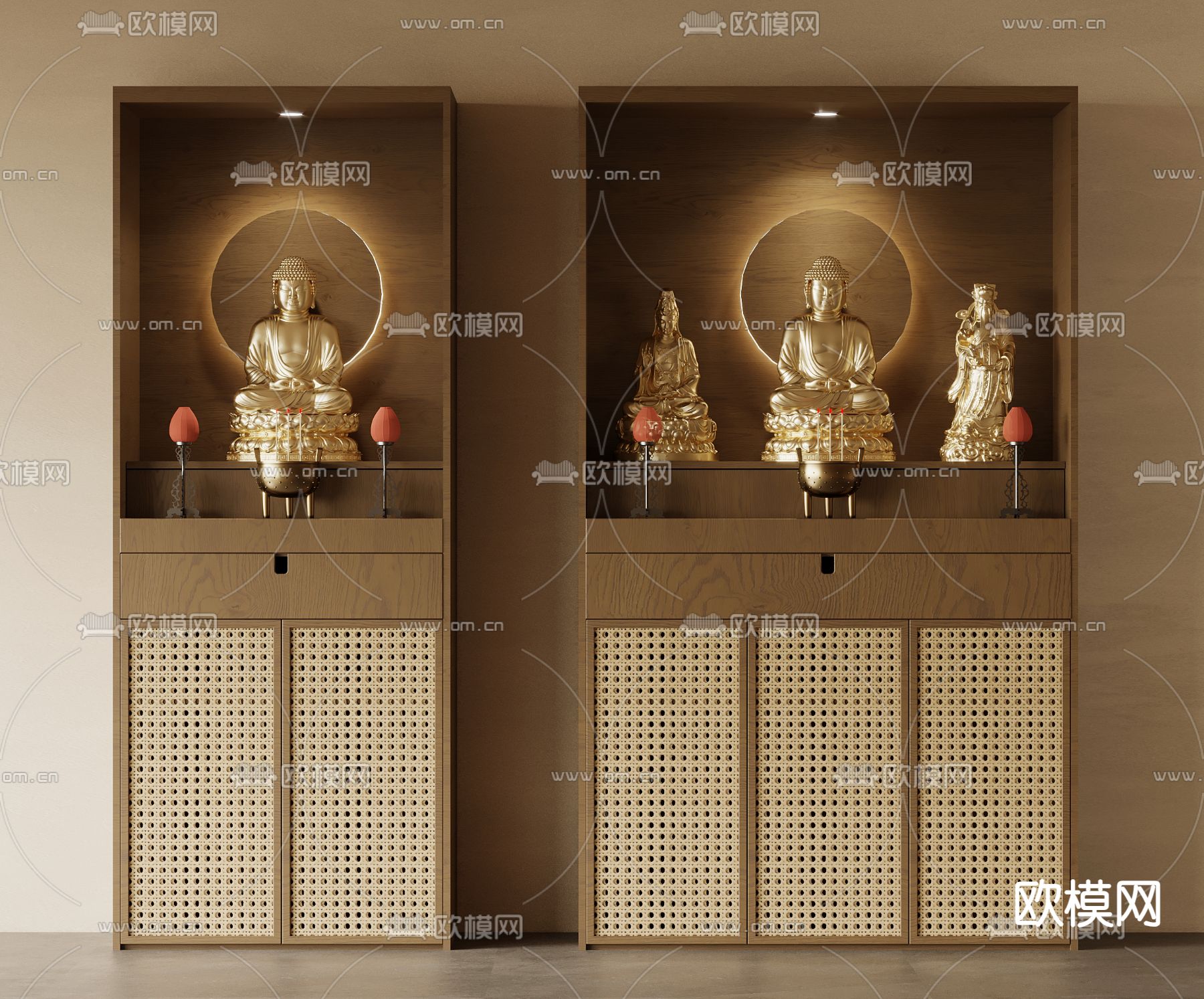 佛龛柜3d模型下载