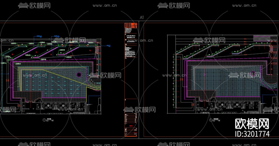 建筑cad施工圖下載(渲染圖2)