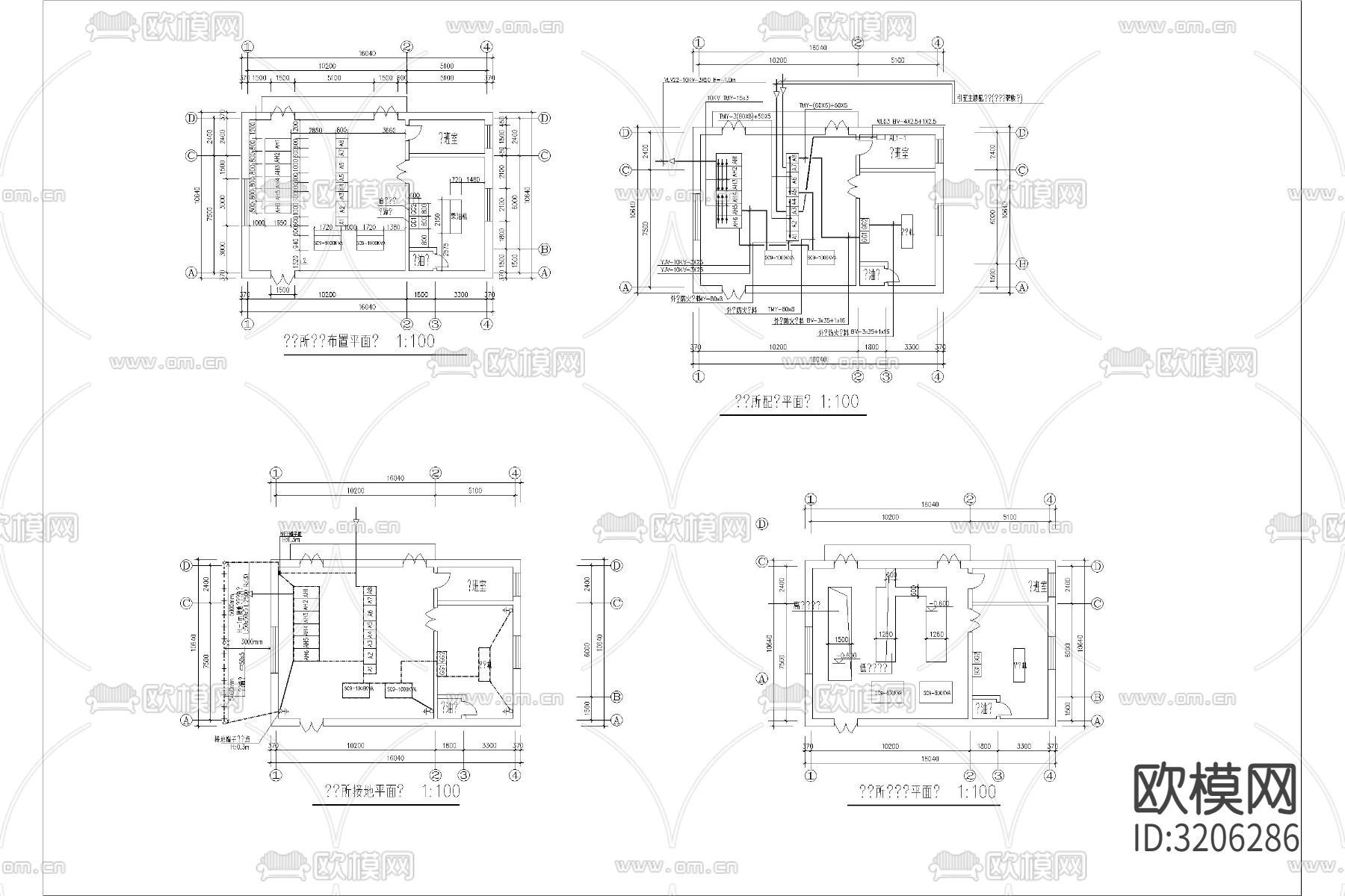 低压配电系统cad图库下载（渲染图3）