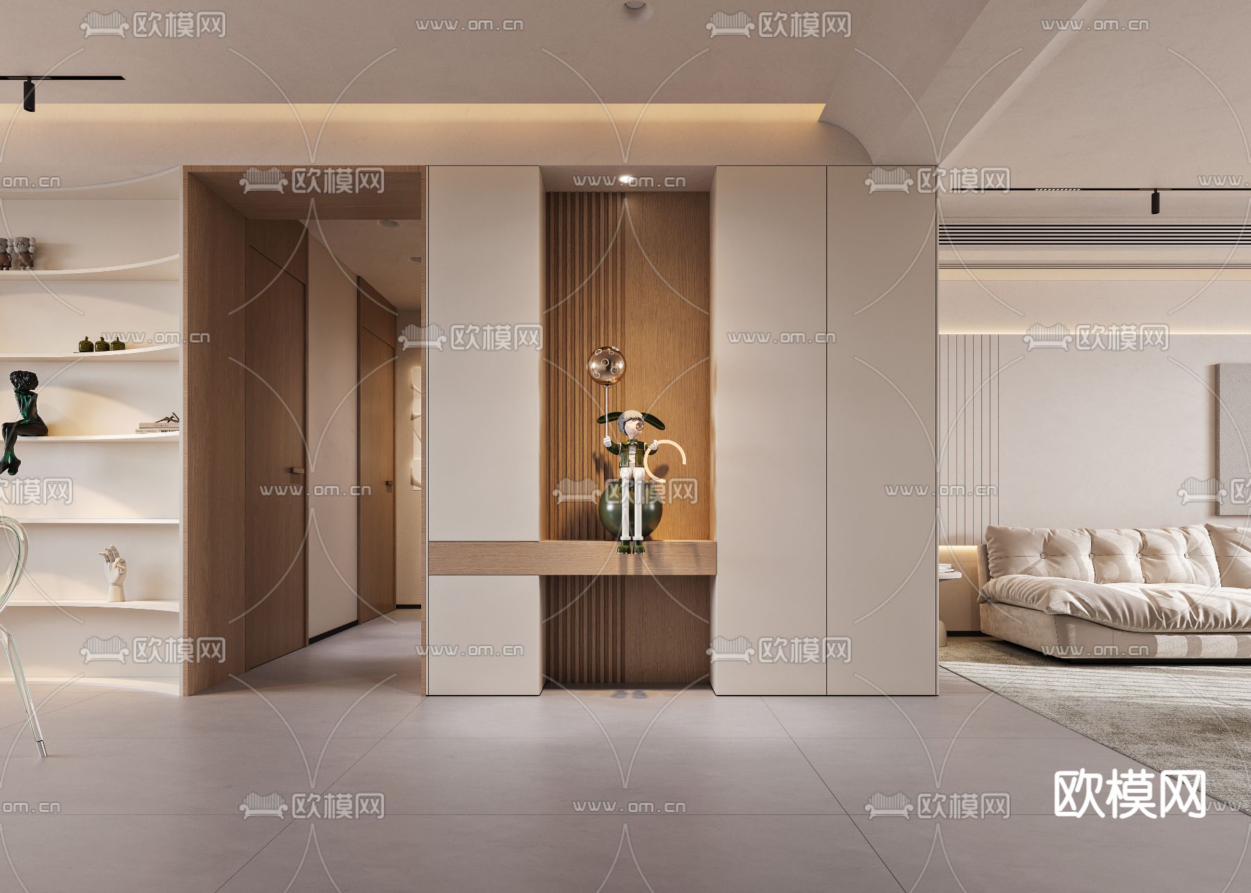 入户玄关 装饰玄关 过道3d模型下载（渲染图1）