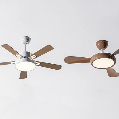  吊扇灯 风扇灯su模型 