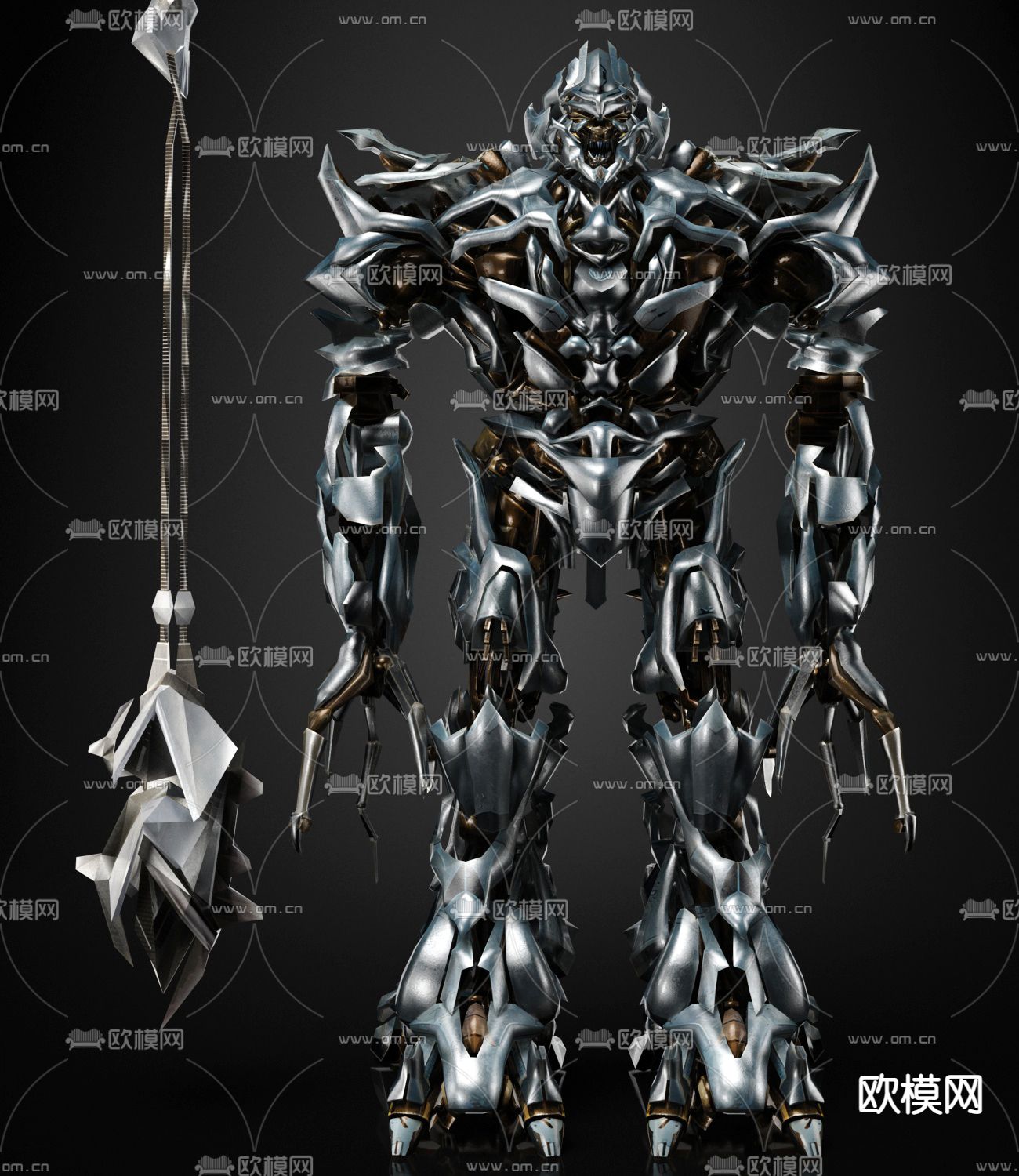 变形金刚 威震天 汽车人3d模型下载（渲染图2）