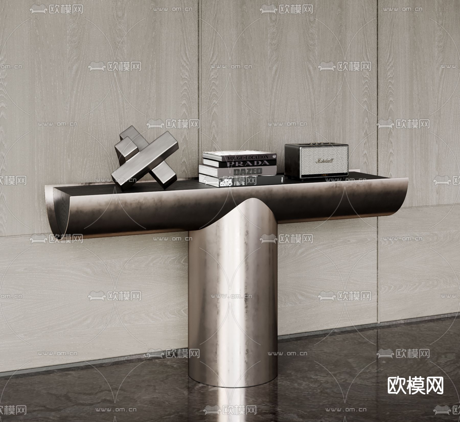 Minotti 端景柜su模型下载（渲染图2）