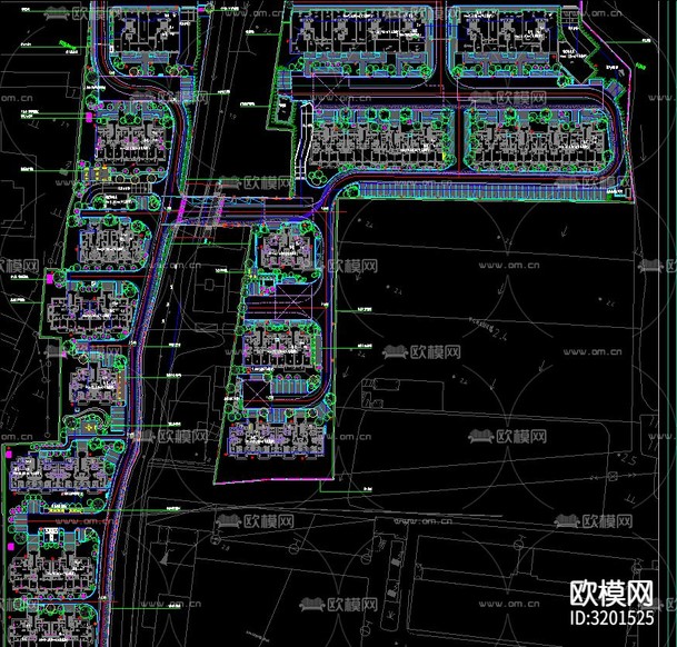 小區(qū)建筑cad施工圖下載
