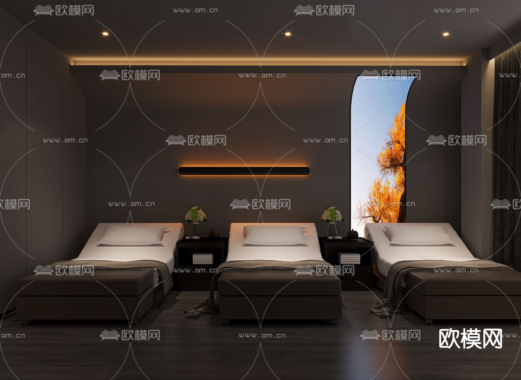 新中式足疗包厢3d模型下载（渲染图1）