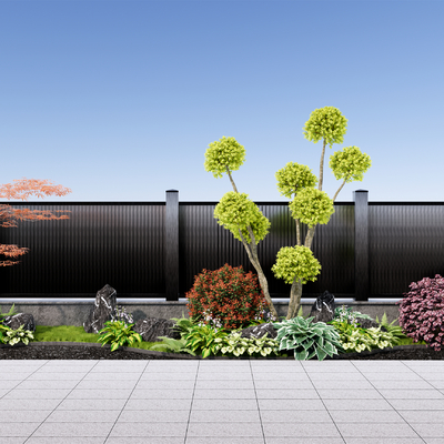  花镜植物堆su模型 