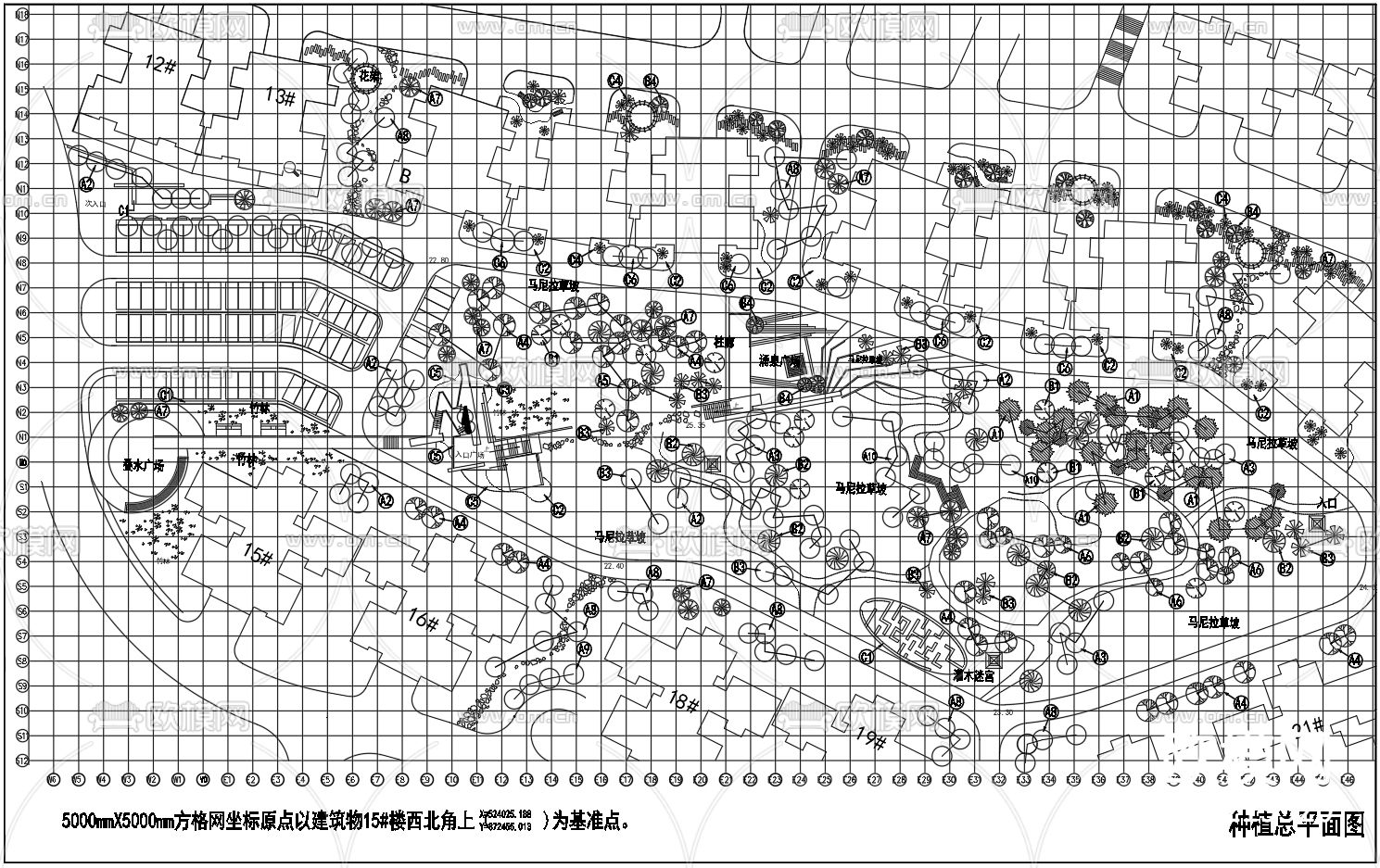 山顶公园园林设计cad施工图下载（渲染图5）