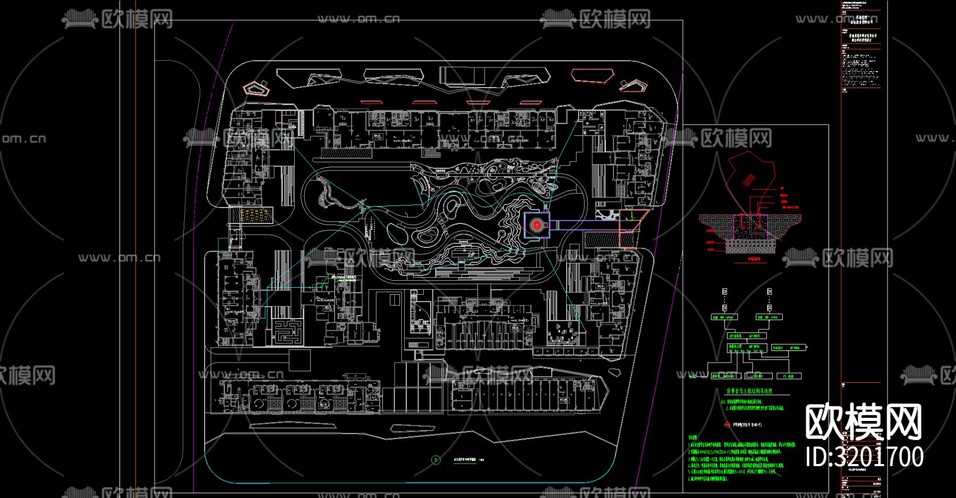 小區(qū)建筑cad施工圖下載(渲染圖1)