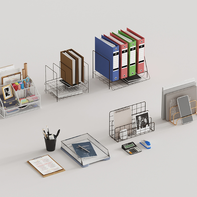  文件夹 文具办公用品su模型 