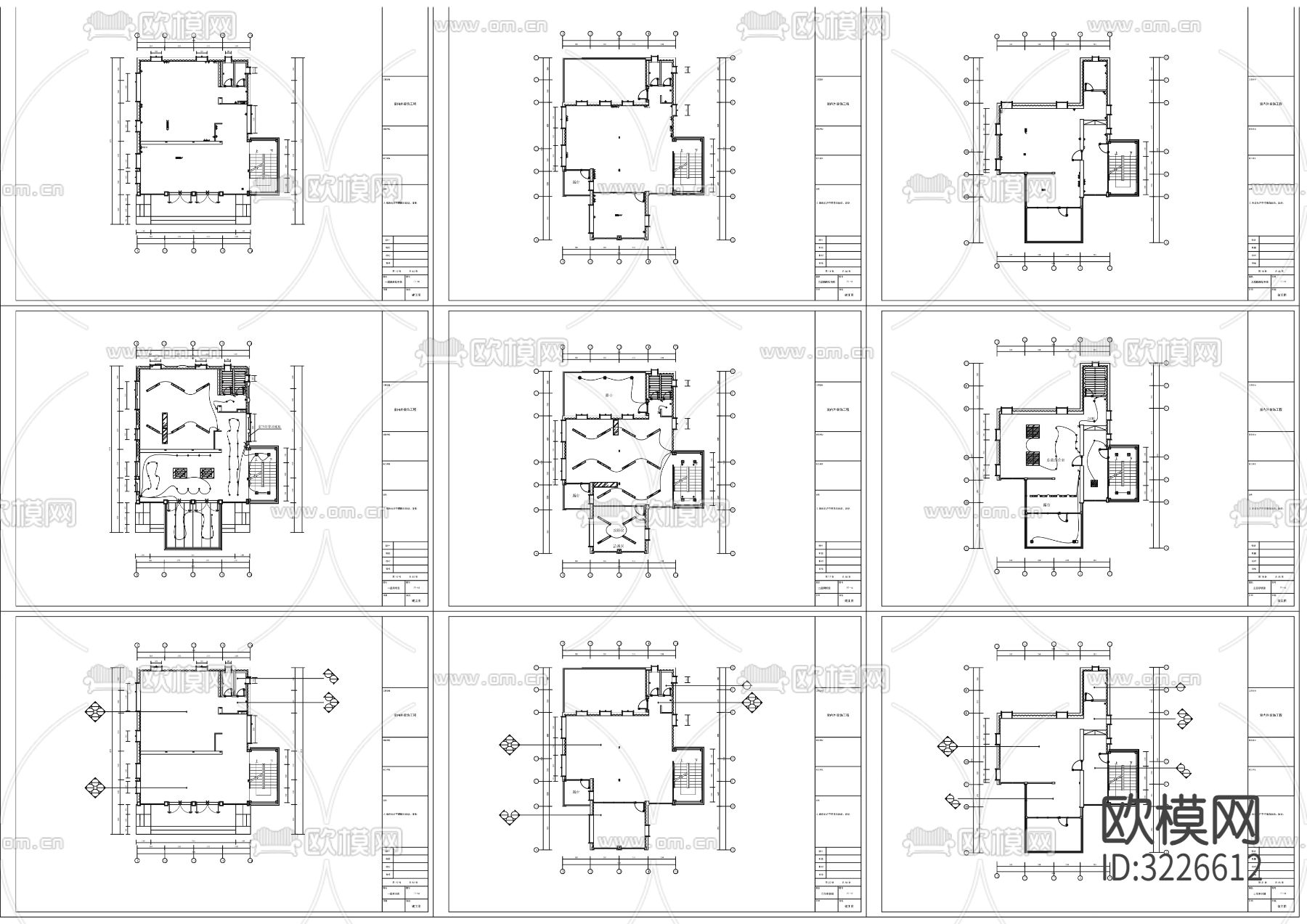 集装箱改造办公楼cad平面图下载（渲染图2）