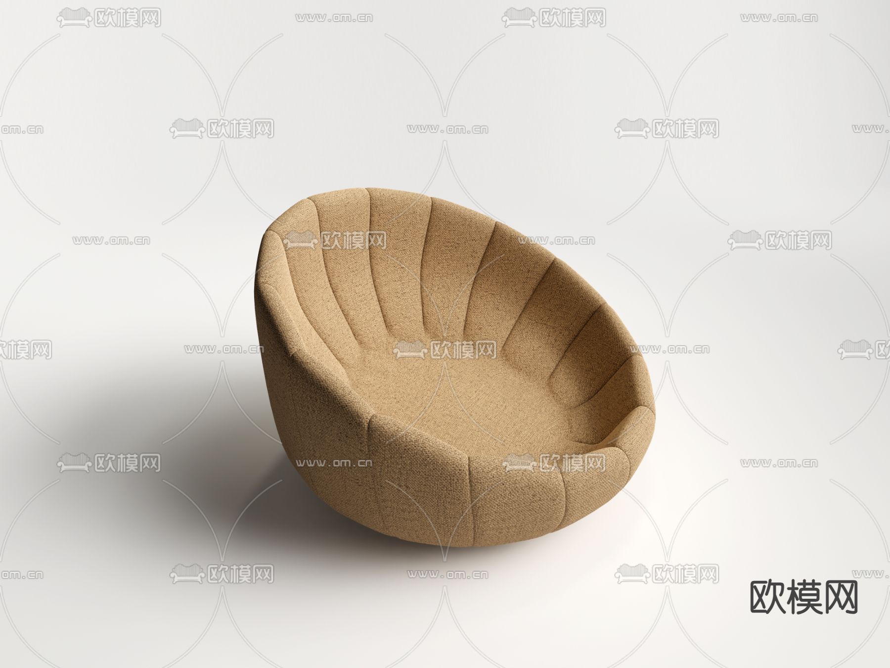 休闲沙发 阅读椅 洽谈椅su模型下载（渲染图1）