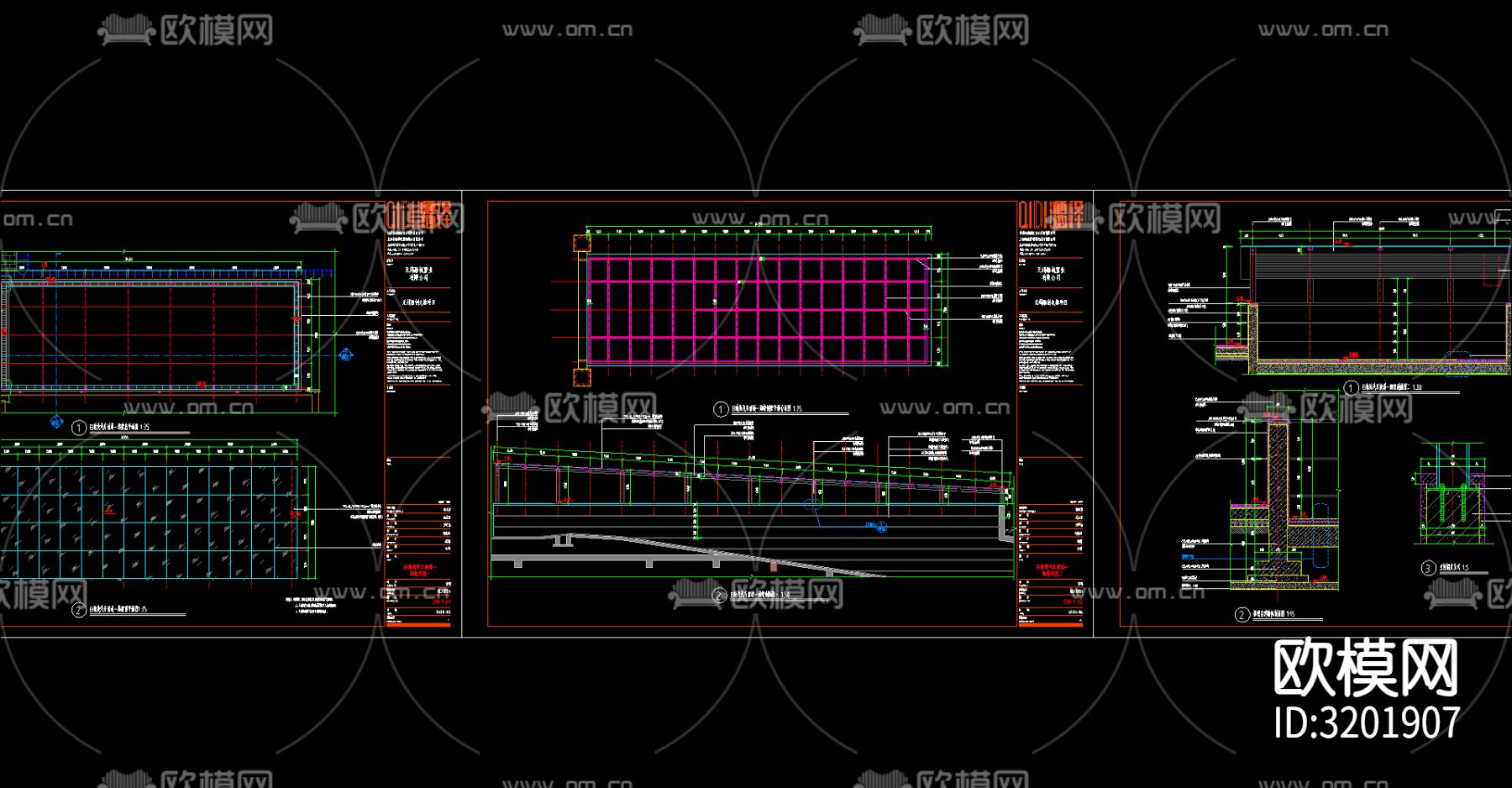 居住区景观cad施工图下载（渲染图1）