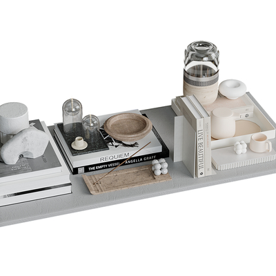  书籍 摆件 装饰品 水杯su模型 