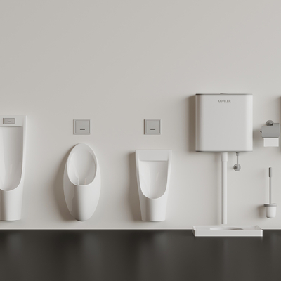  小便器 蹲便器su模型 