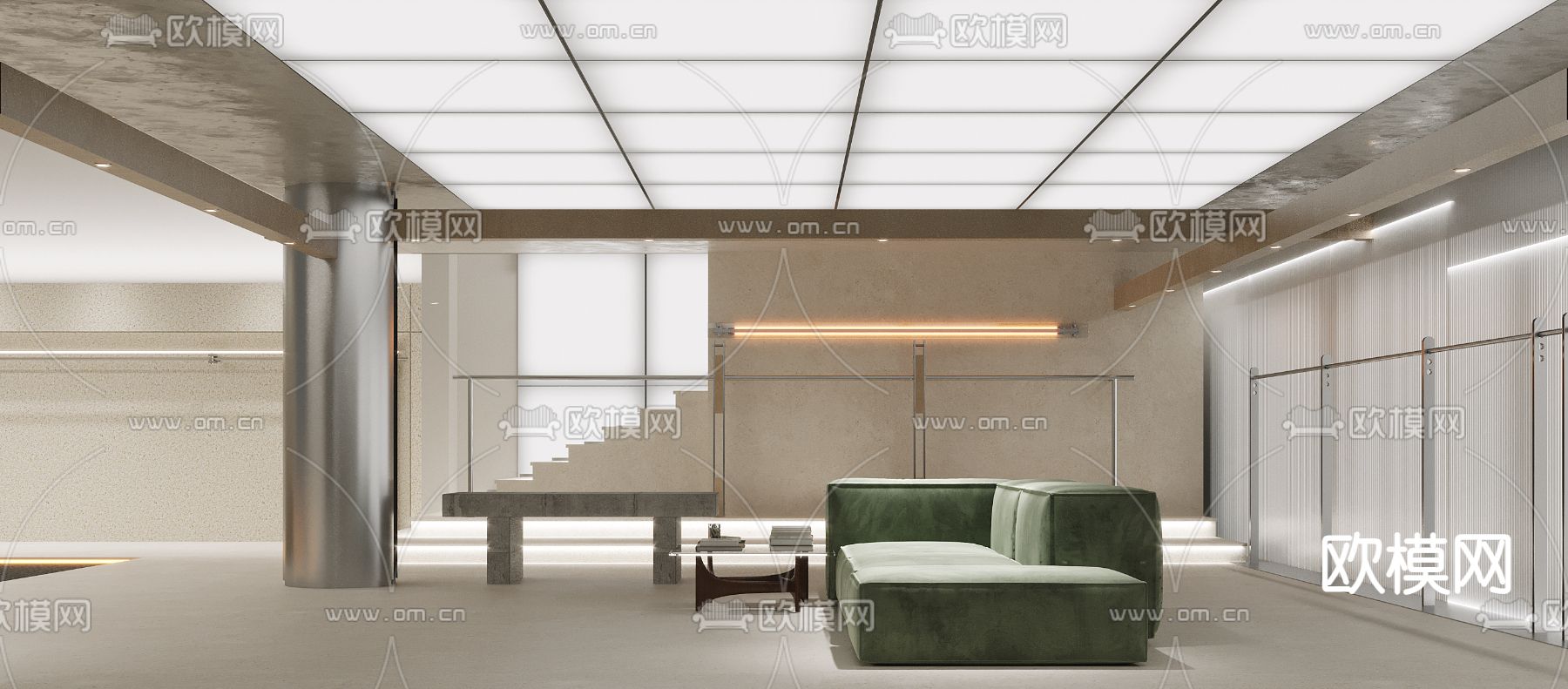 工业风男装 服装店3d模型下载（渲染图3）