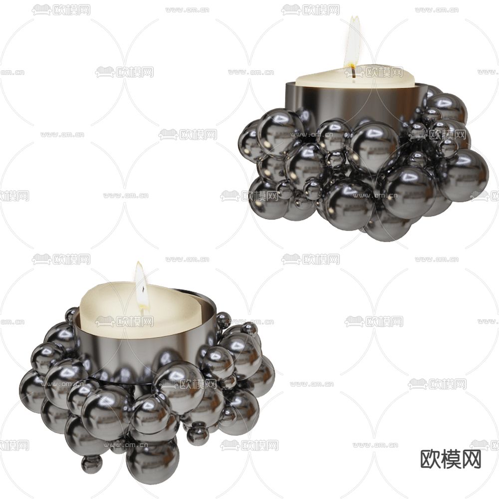 Gejst 蜡烛 烛台装饰3d模型下载（渲染图1）