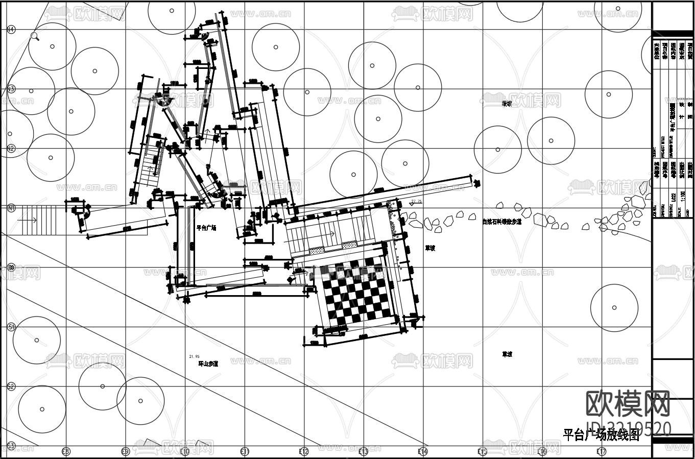 山顶公园园林设计cad施工图下载（渲染图2）