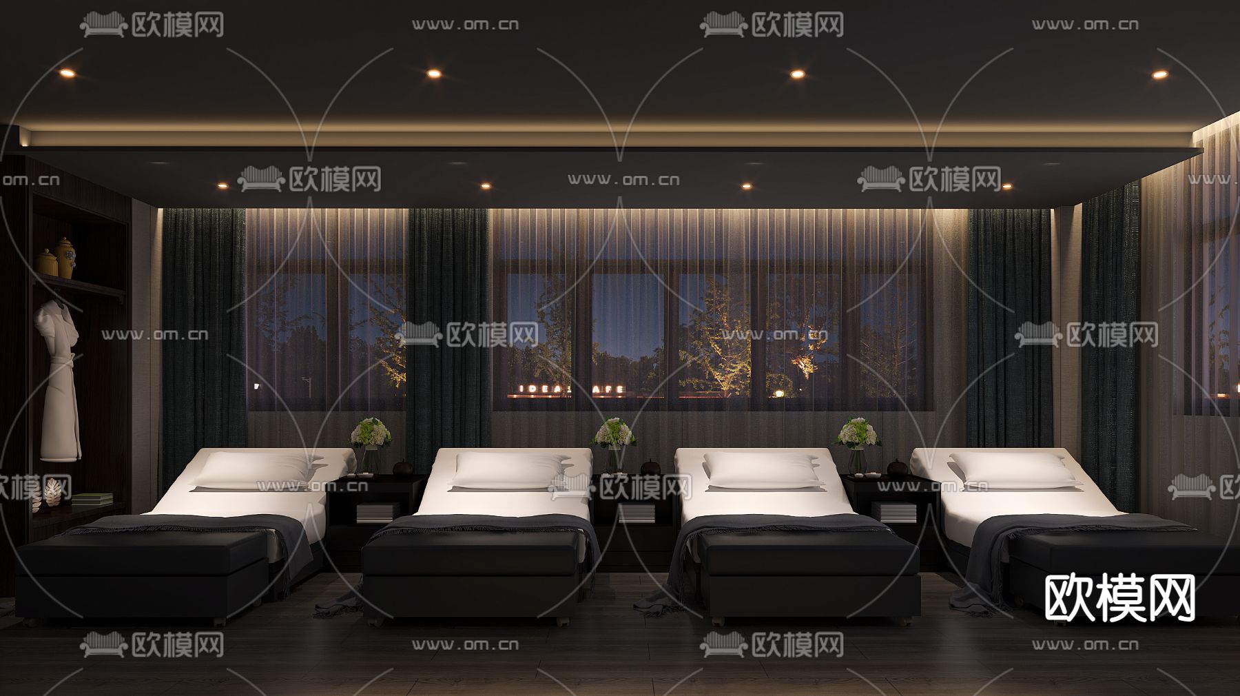 新中式足疗包厢3d模型下载（渲染图3）