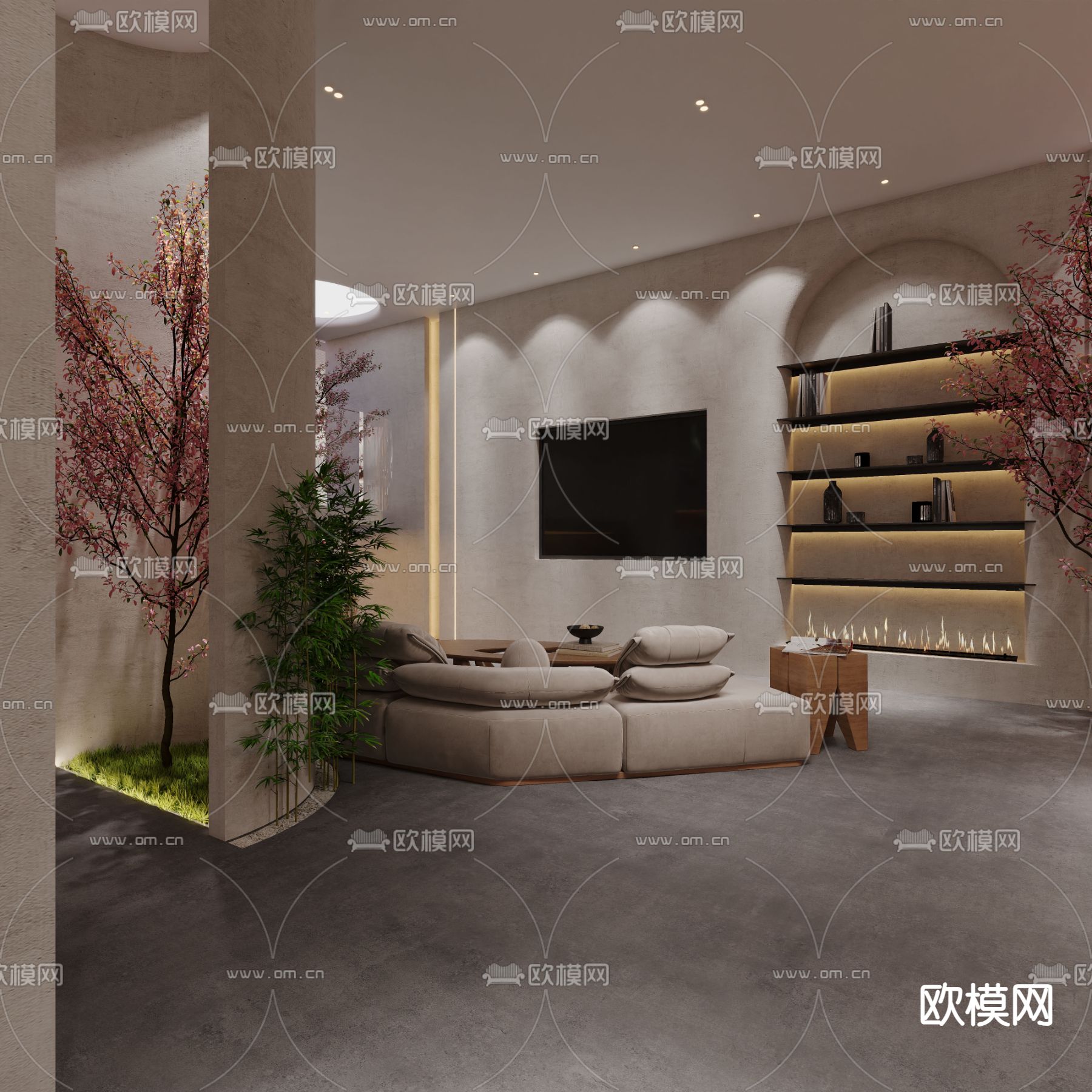 办公室 前台接待3d模型下载（渲染图2）