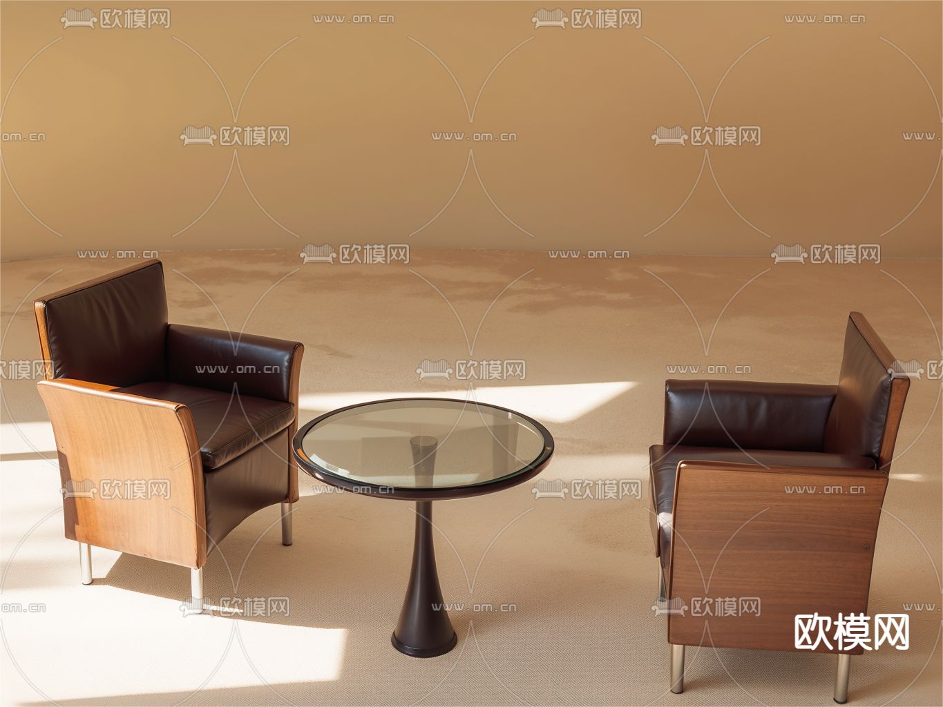 休闲桌椅su模型下载（渲染图2）