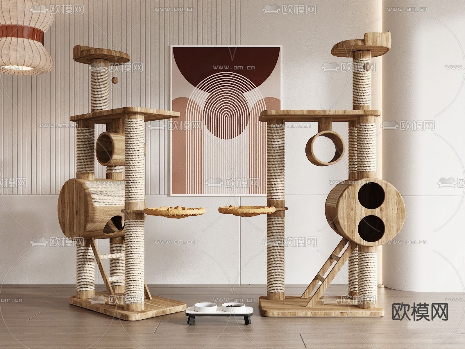 现代猫爬架 宠物用品3d模型下载