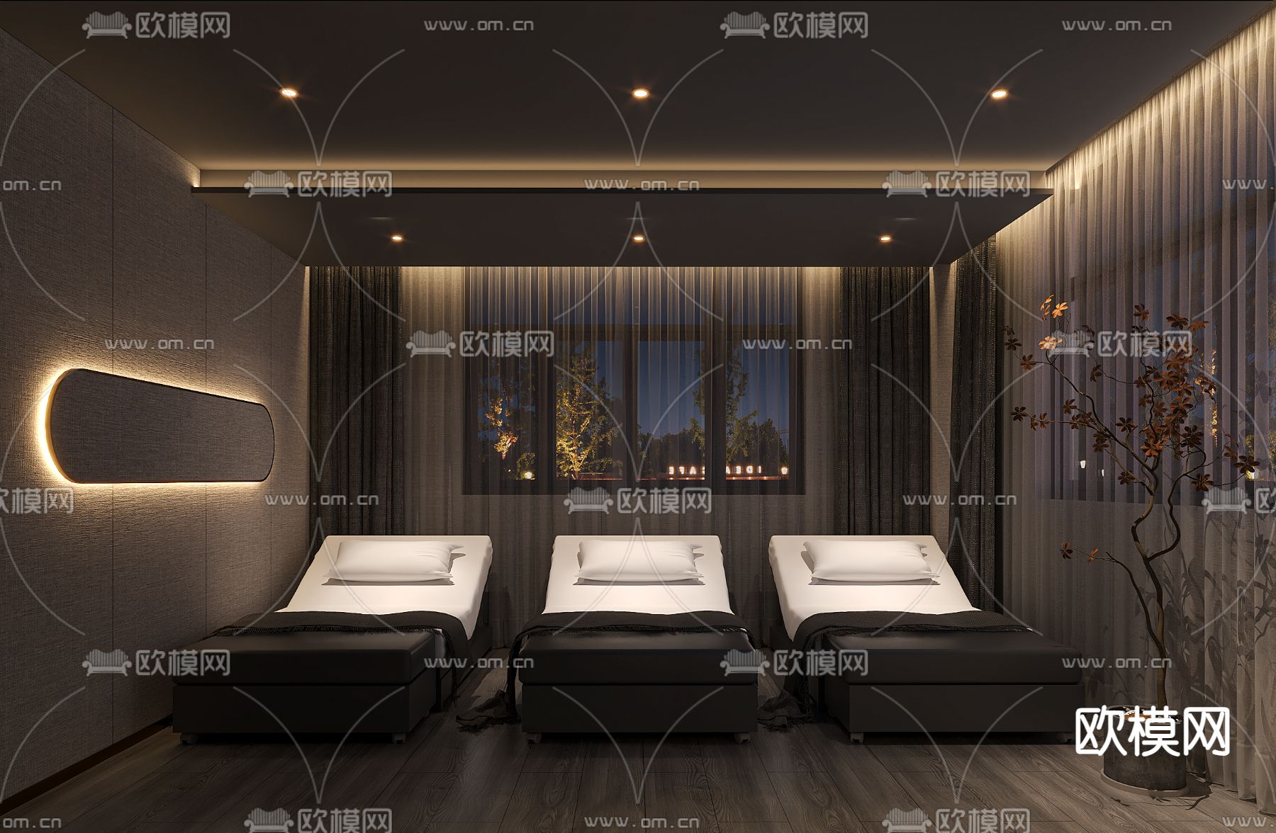 新中式足疗包厢3d模型下载（渲染图5）