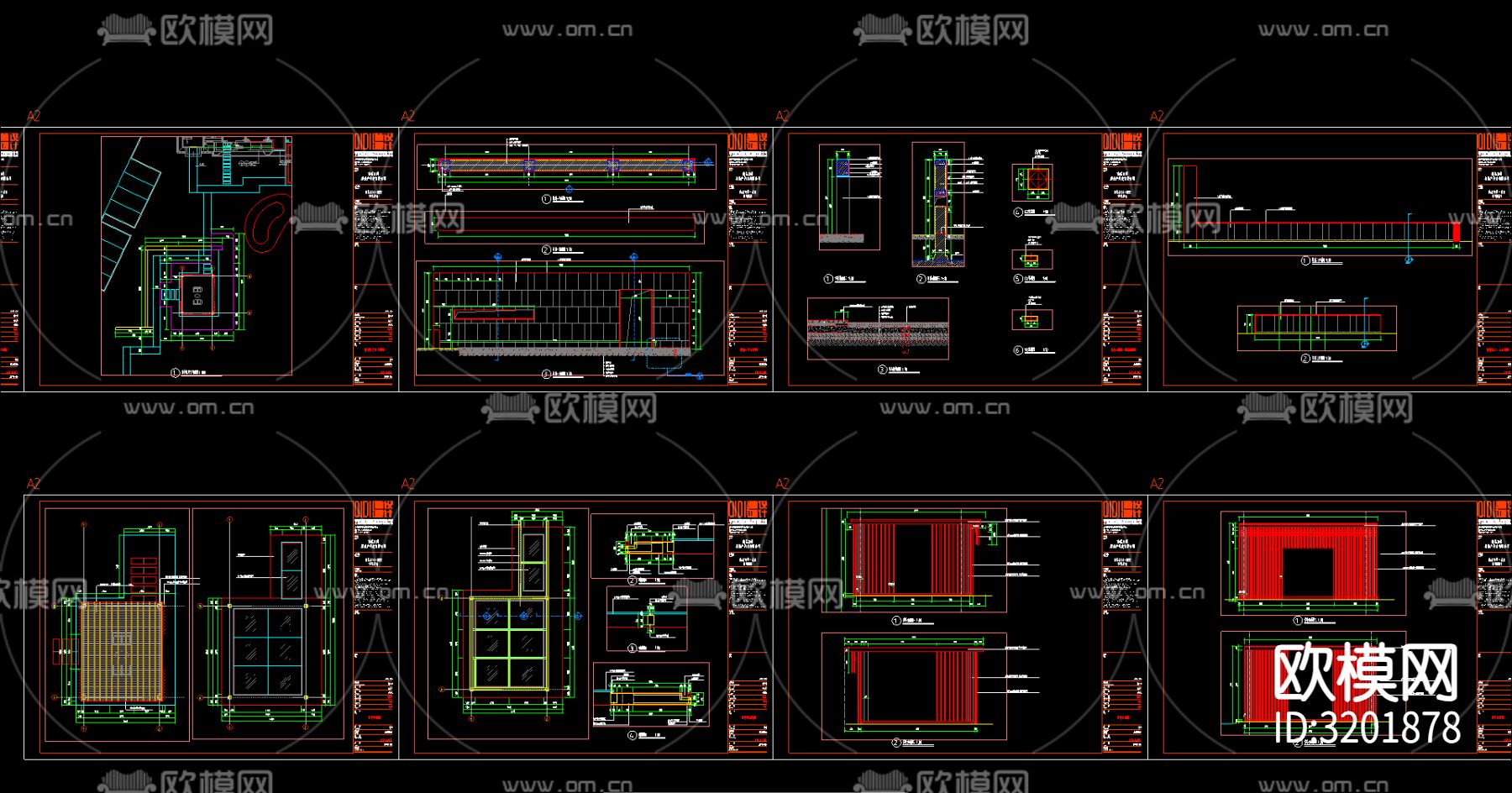 小区建筑cad施工图下载