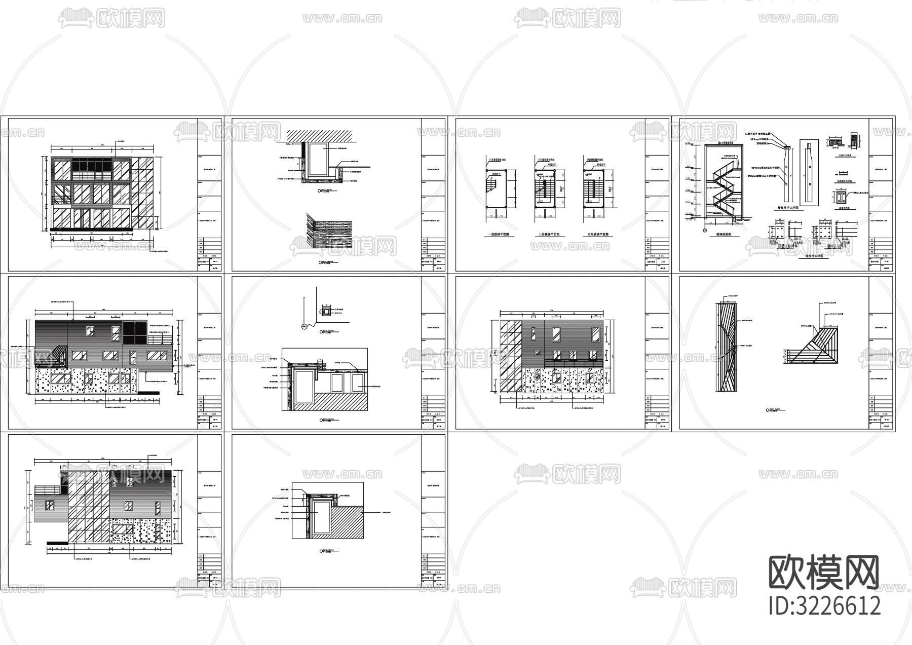 集装箱改造办公楼cad平面图下载（渲染图4）