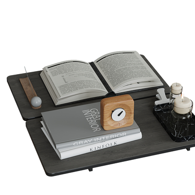  书籍 摆件 装饰品 闹钟su模型 