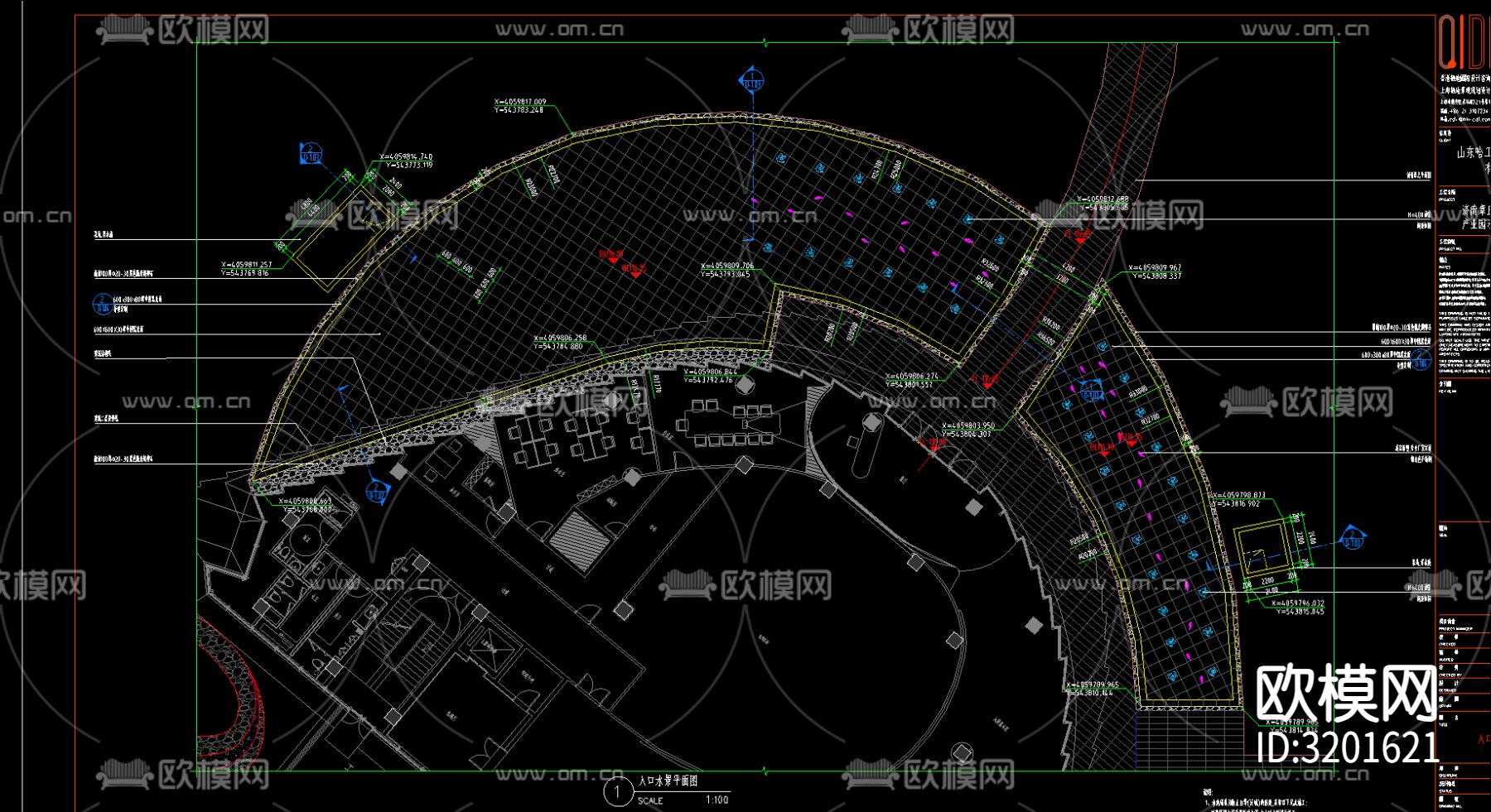 小区建筑cad施工图下载（渲染图1）