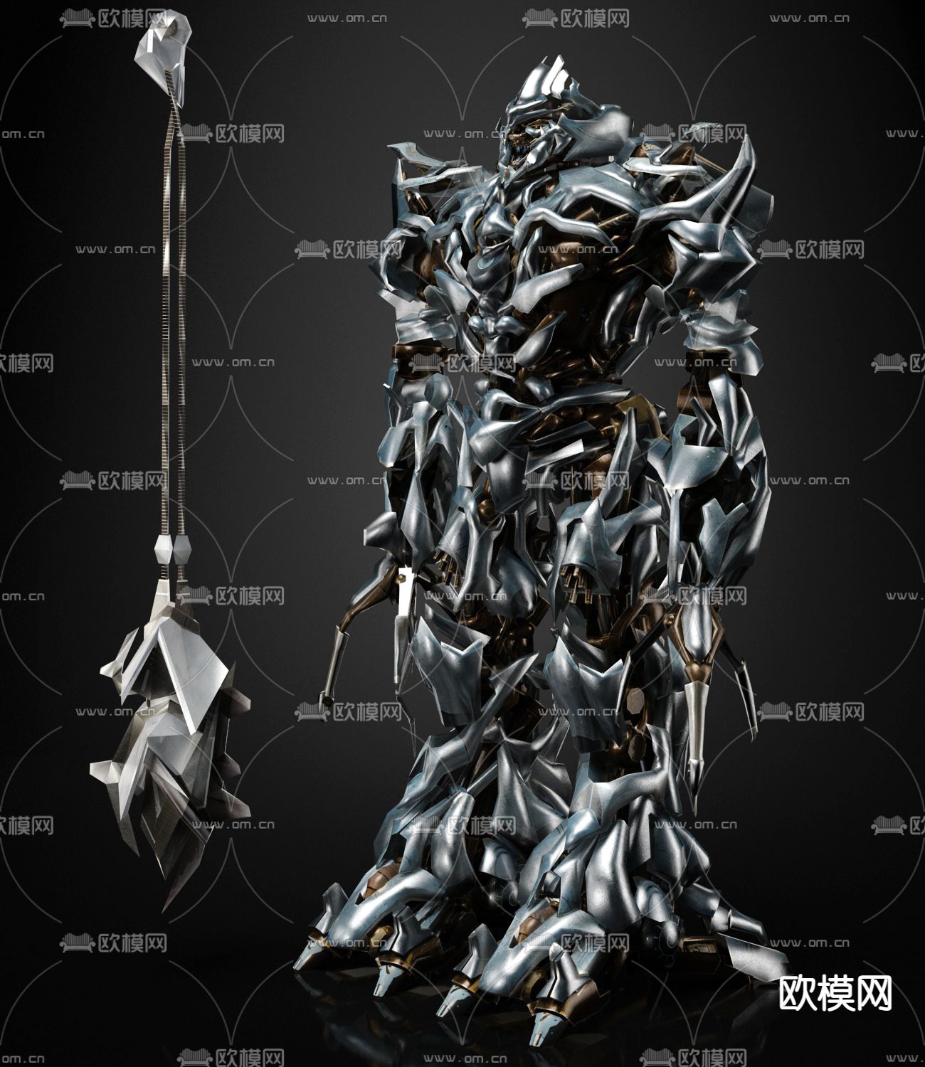 变形金刚 威震天 汽车人3d模型下载（渲染图1）