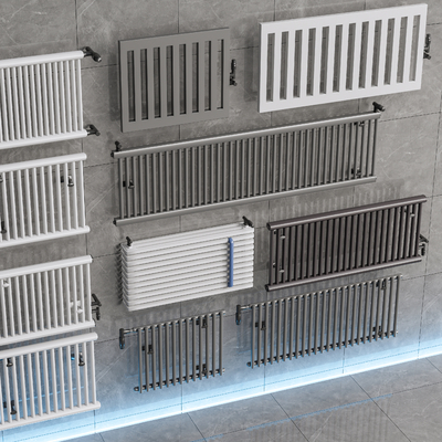  暖气片 取暖器 散热器su模型 