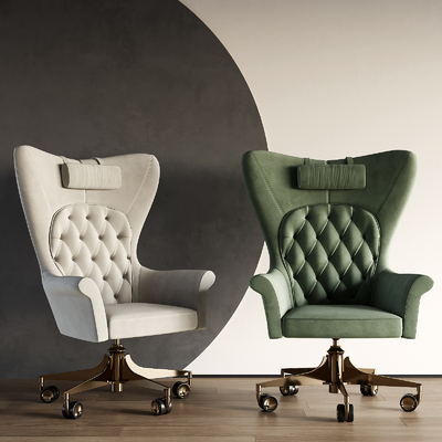  现代扶手椅 老板椅 大班椅su模型 