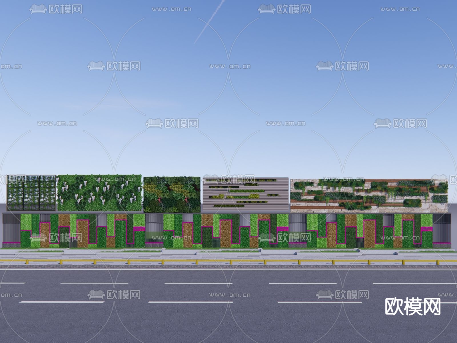 绿植墙su模型下载（渲染图3）