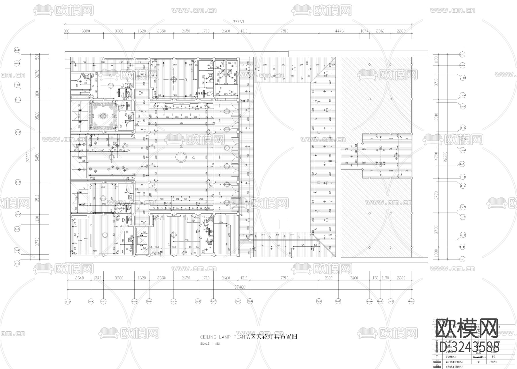 2100㎡高端民宿酒店cad平面图下载（渲染图4）