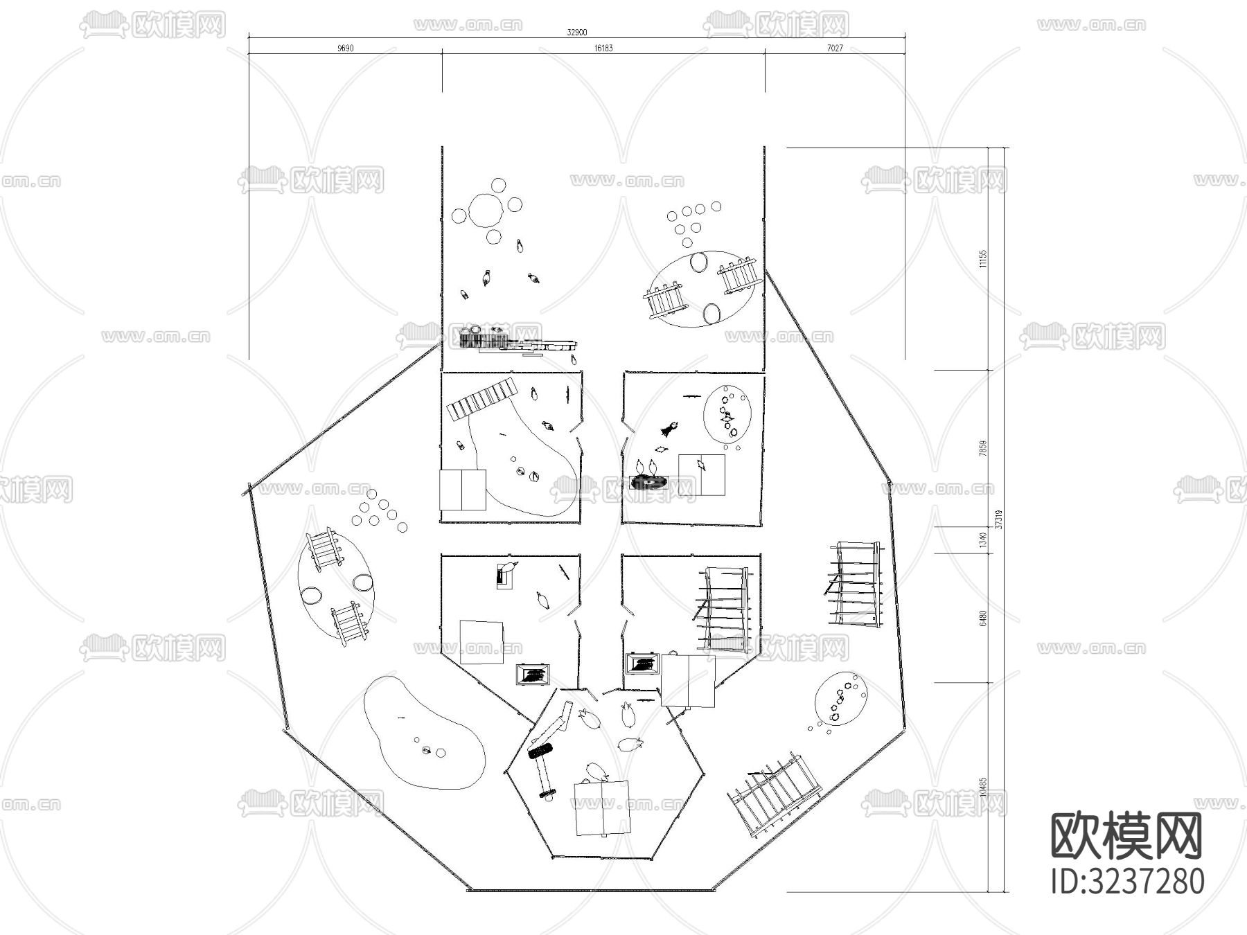 萌宠乐园cad平面图下载