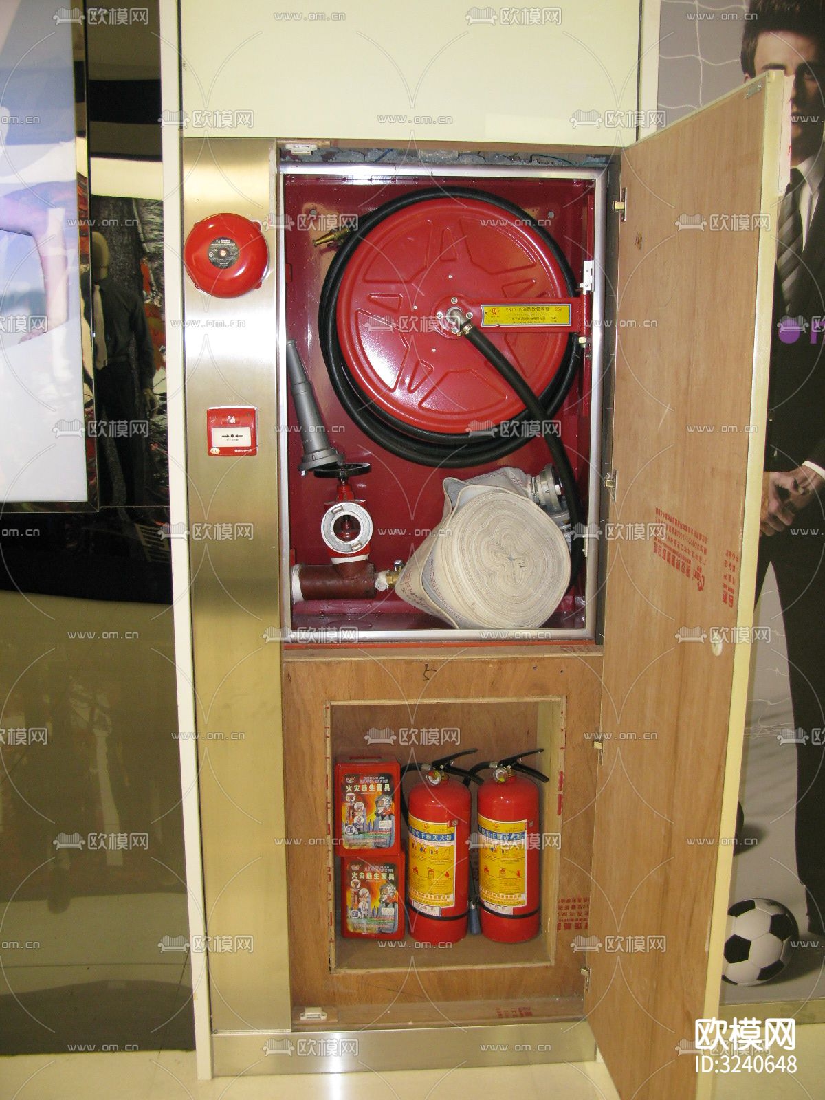 暗藏式消防栓cad立面图下载（渲染图4）