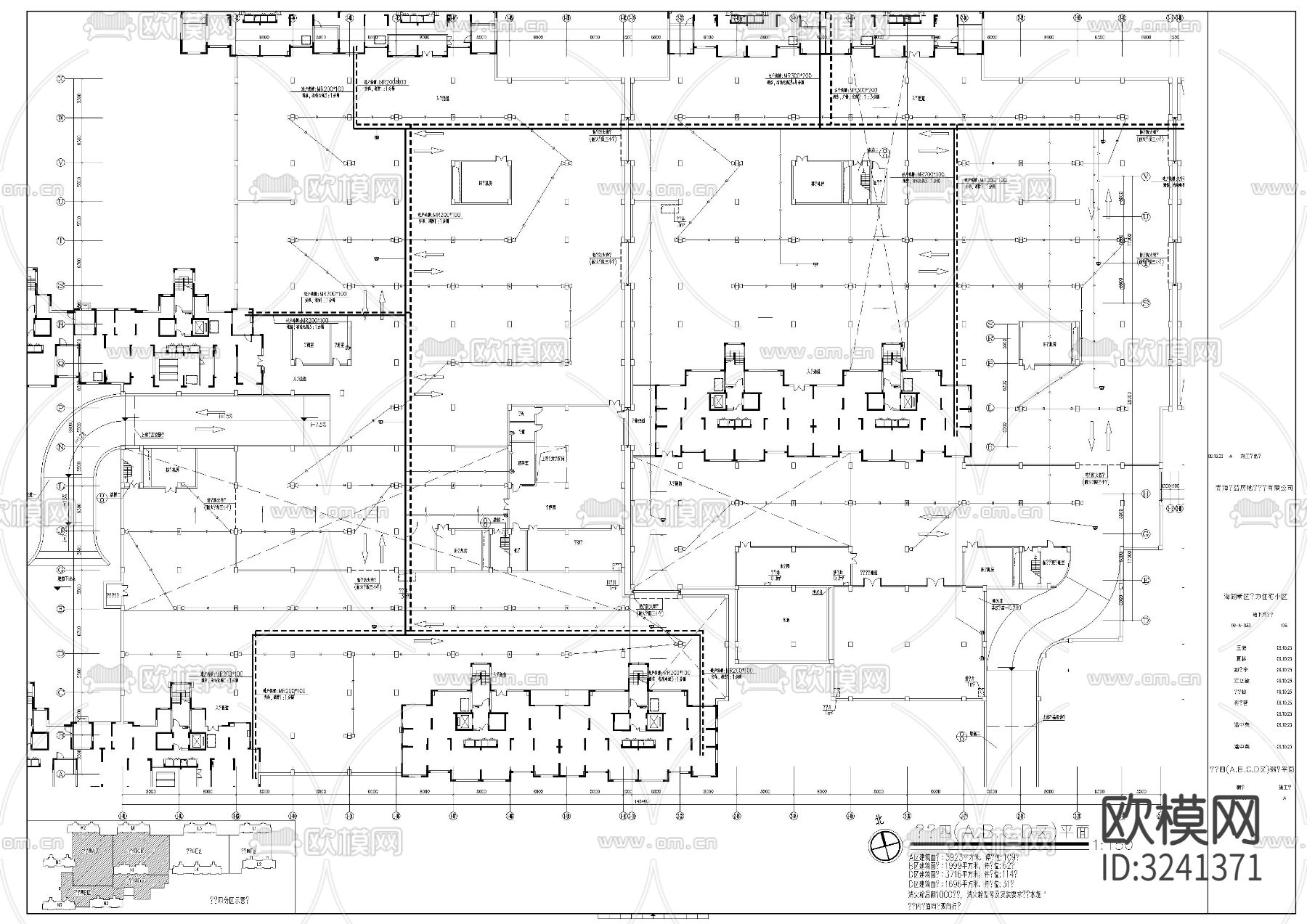 地下汽车库电气cad施工图下载（渲染图5）